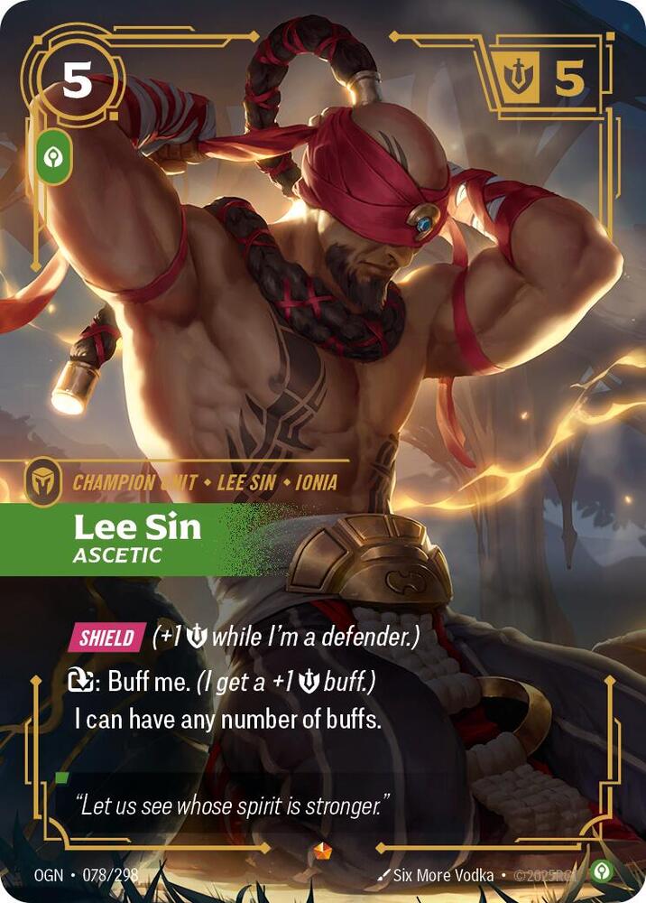 Lee Sin - Ascetic - Riftbound Organized Play Promotional Cards (OPP)
