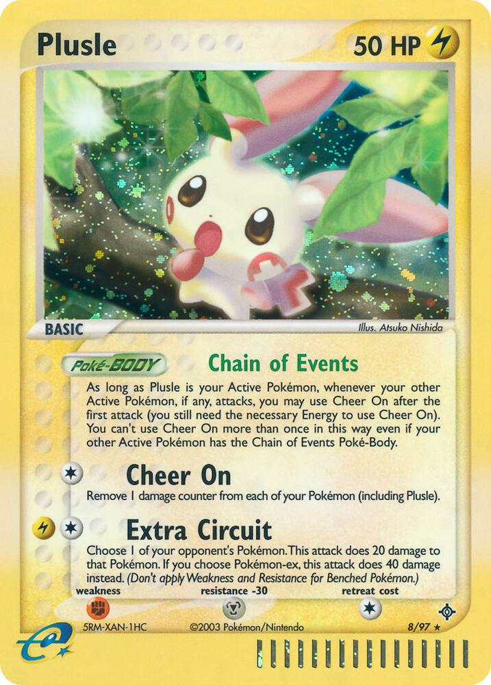 Plusle - 8/97 (Damaged)