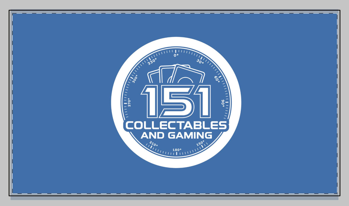 Blue Stitched Edge Desk Mat w/ White Logo