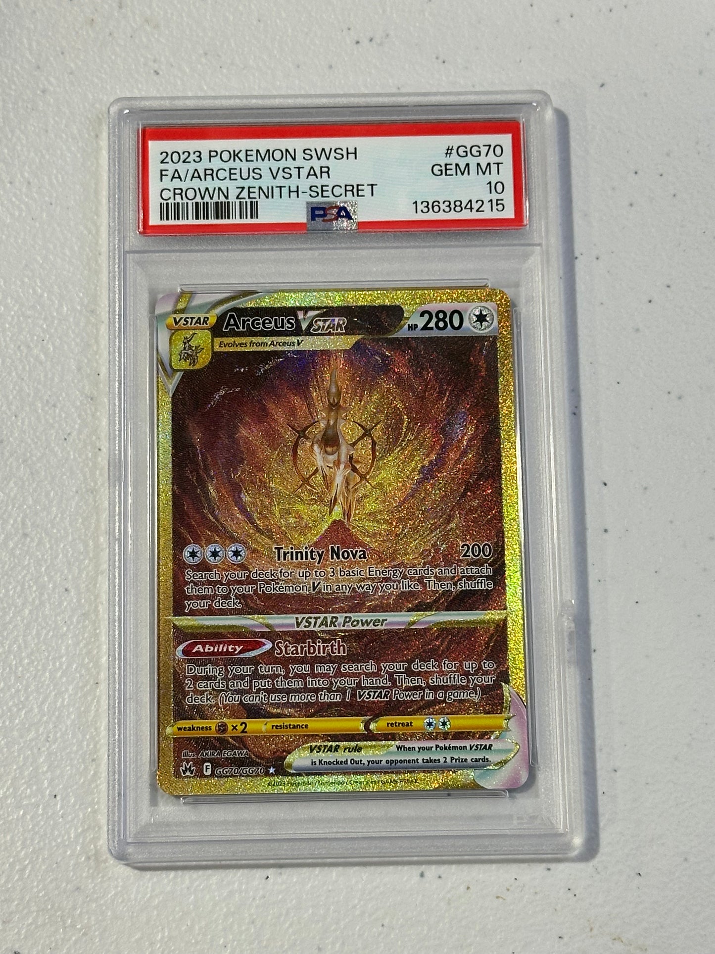 2023 Crown Zenith Arceus VSTAR (Galarian Gallery) #GG70 – PSA 10 Gem Mt