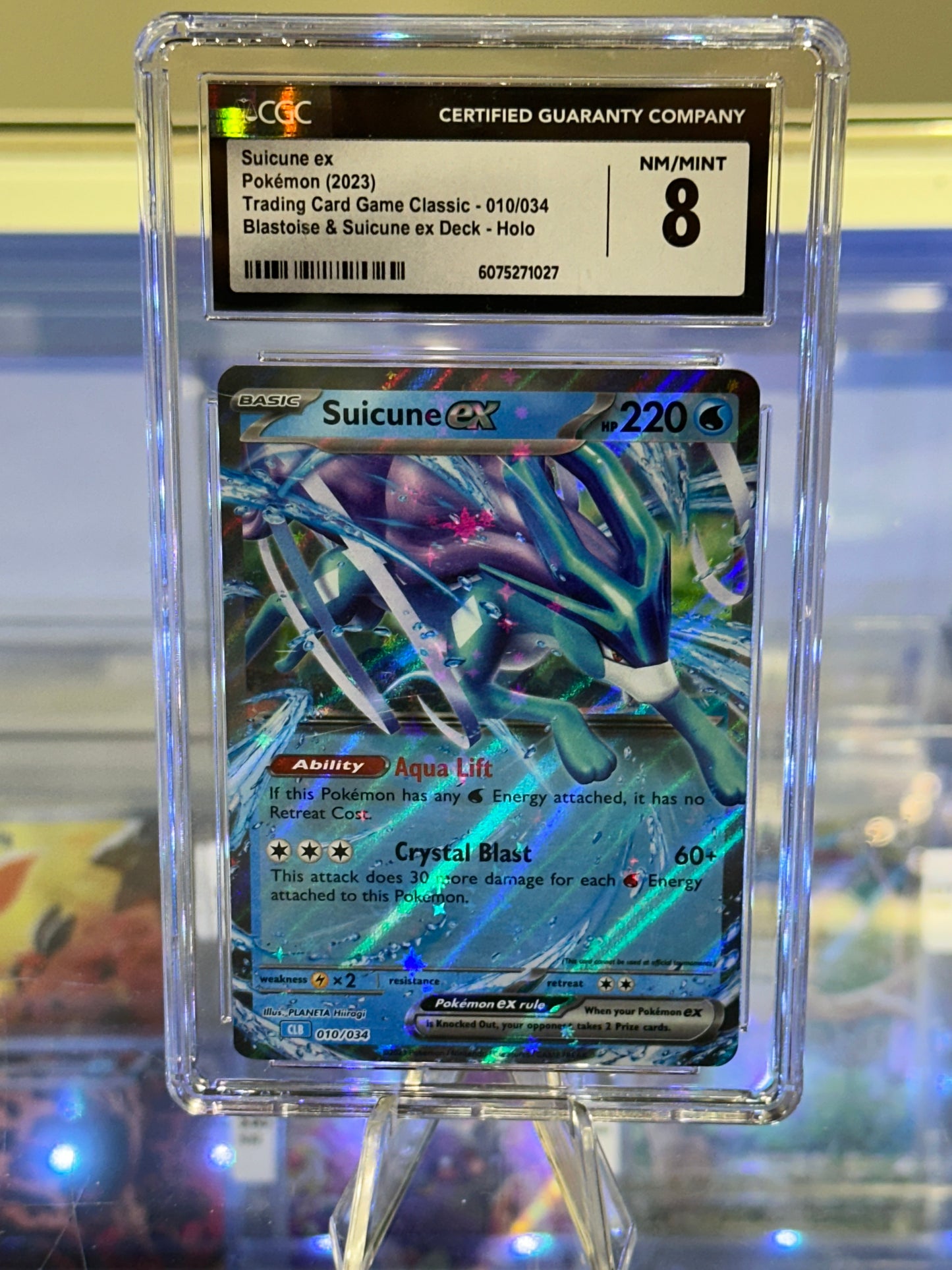 Suicune ex #010 - 2023 Pokémon Trading Card Game Classic (CGC 8 NM/MINT)
