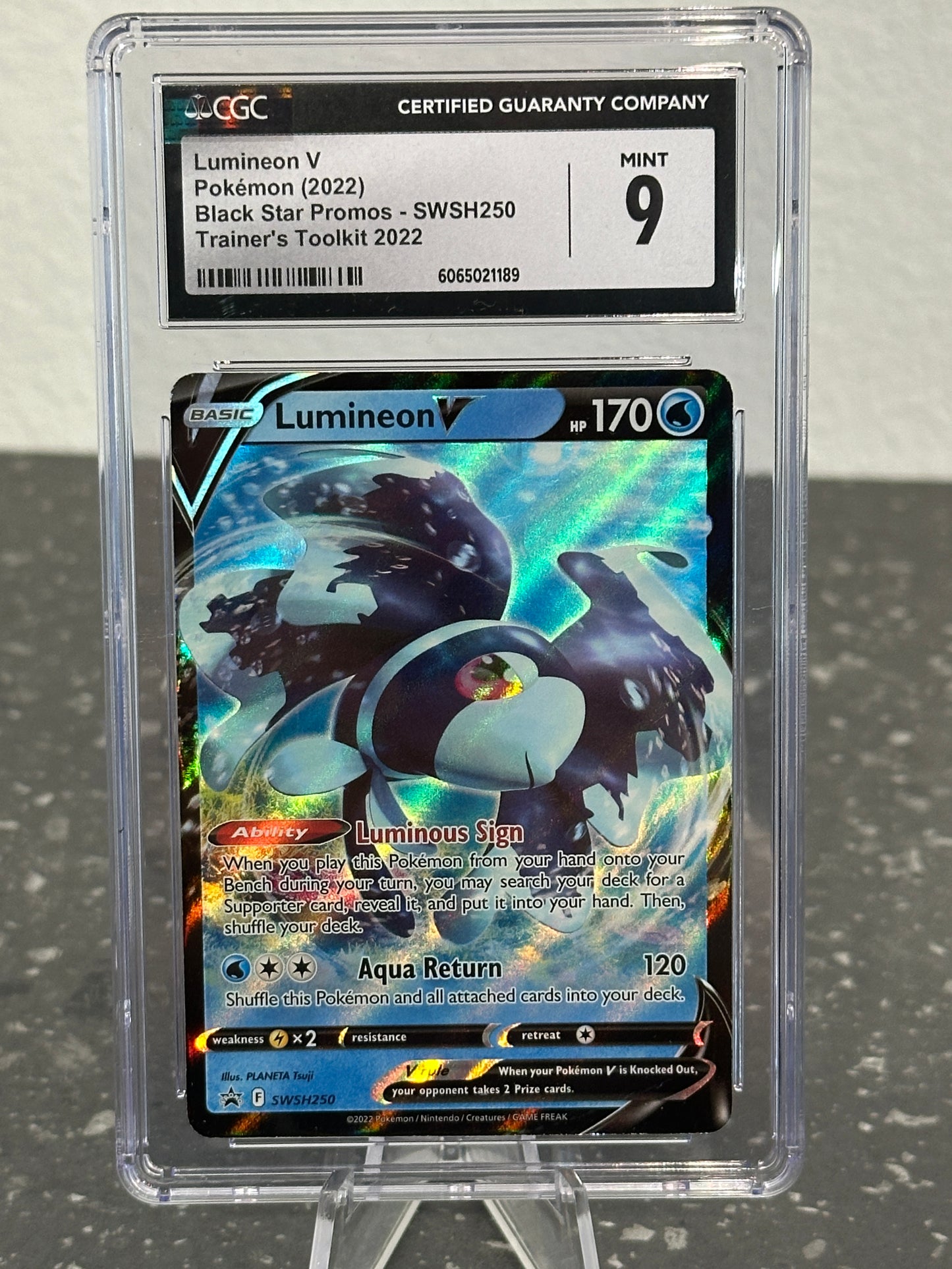 2022 Pokemon SWSH Lumineon V Promo Trainer's Toolkit #SWSH250 - CGC 9 MINT