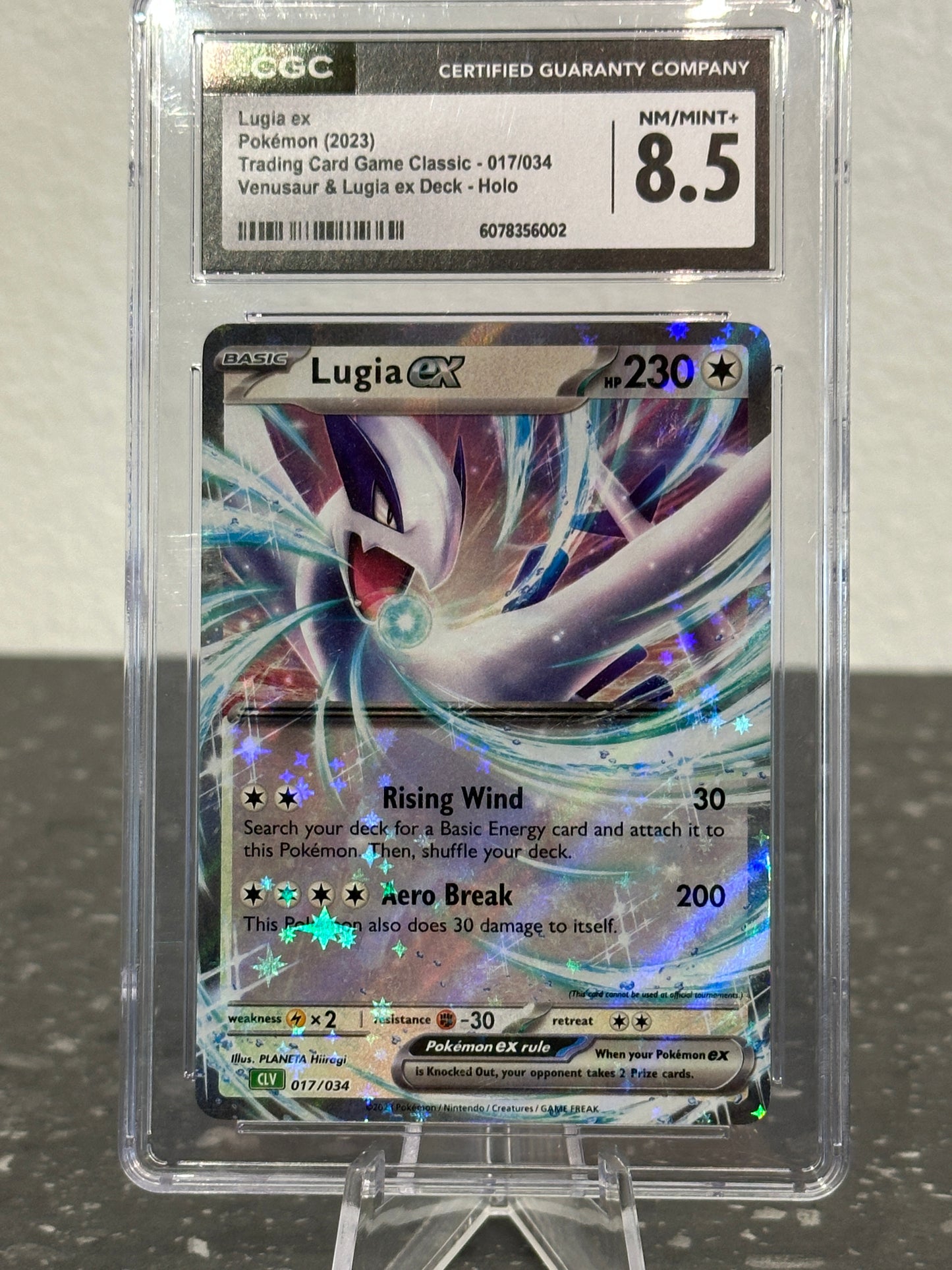 2023 Pokemon Trading Card Game Classic Lugia ex Holo #017/034 - CGC 8.5 NM/MINT+