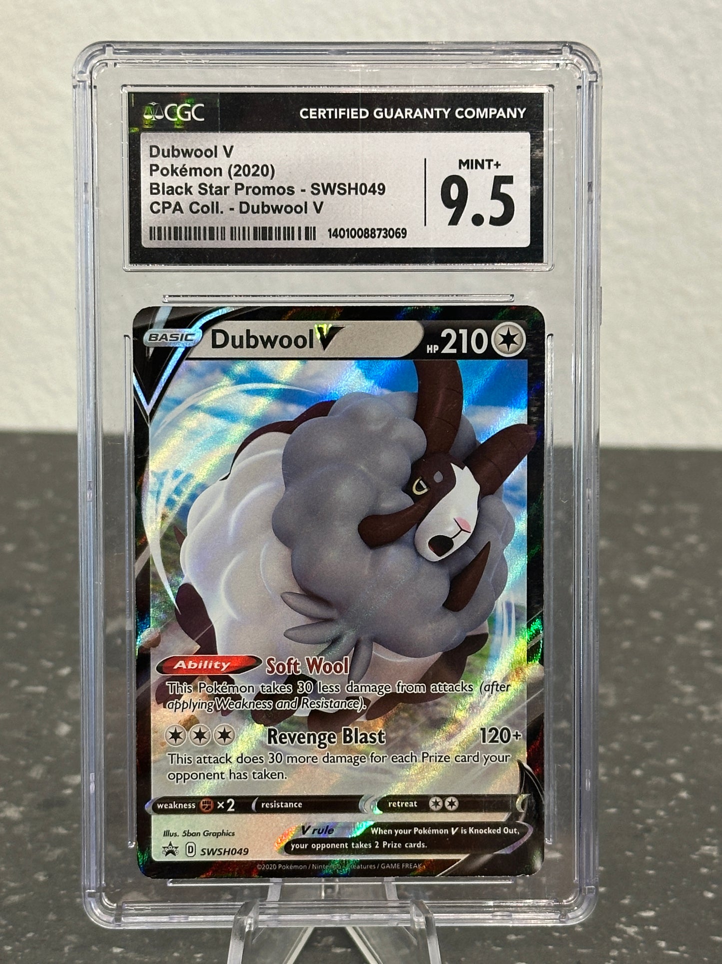 2020 Pokemon SWSH Dubwool V Promo CPA Collection #SWSH049 - CGC 9.5 MINT+