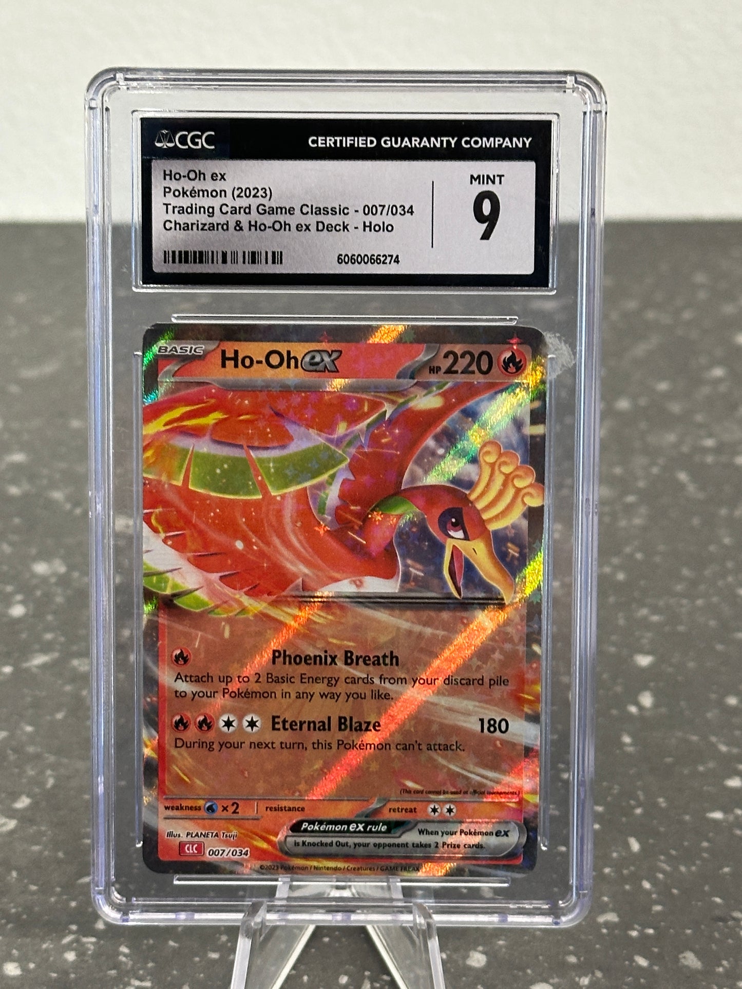 2023 Pokemon TCG Classic Ho-Oh ex Holo Charizard & Ho-Oh Deck #007/034 - CGC 9 MINT