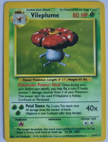 Vileplume - 15/64 Misprint No Symbol