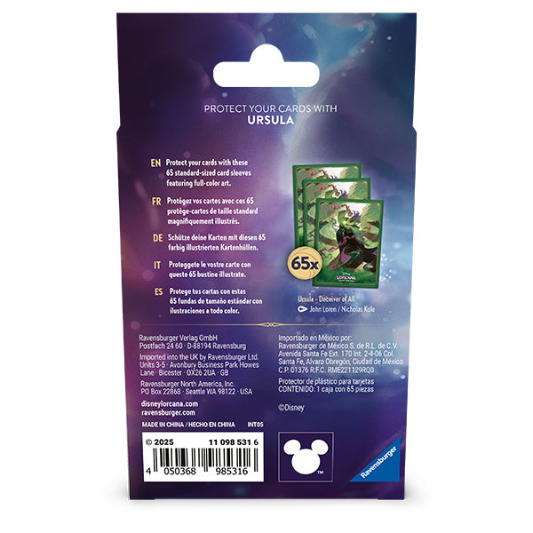 Card Sleeves: Disney Lorcana- Archazia's Island- Ursula (65ct)