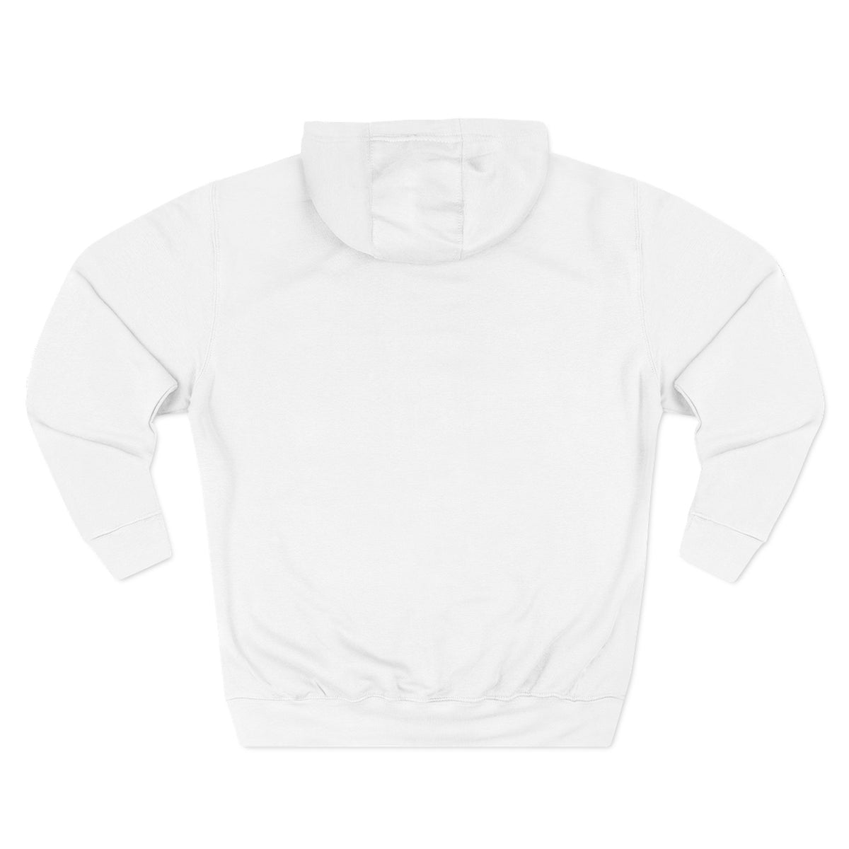 Three-Panel Fleece Hoodie In White | Retro Circle Logo