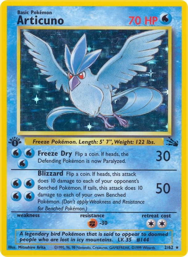 Articuno (2) - Fossil (FO) [1st EDITION] [MP]