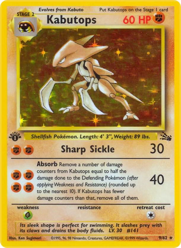 Kabutops (9) - Fossil (FO) [UNLIMITED HOLOFOIL] [MP]