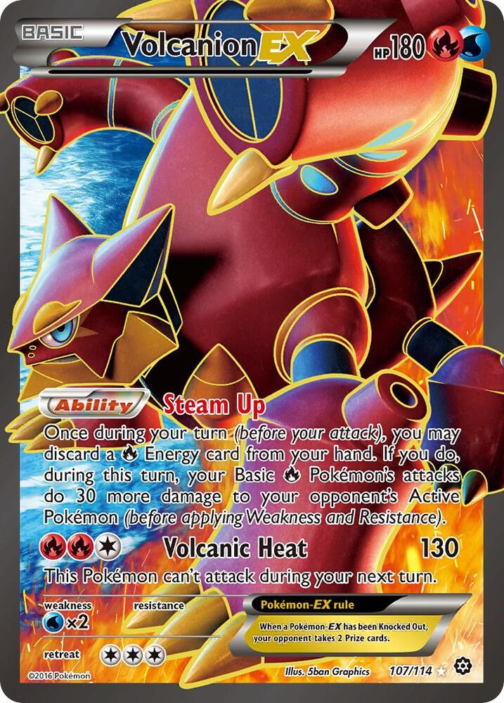 Volcanion EX (Full Art) - XY - Steam Siege (STS) [LP]