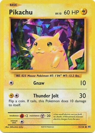 Pikachu - 35/108 (Cracked Ice Holo) - Deck Exclusives (PR) [LP]