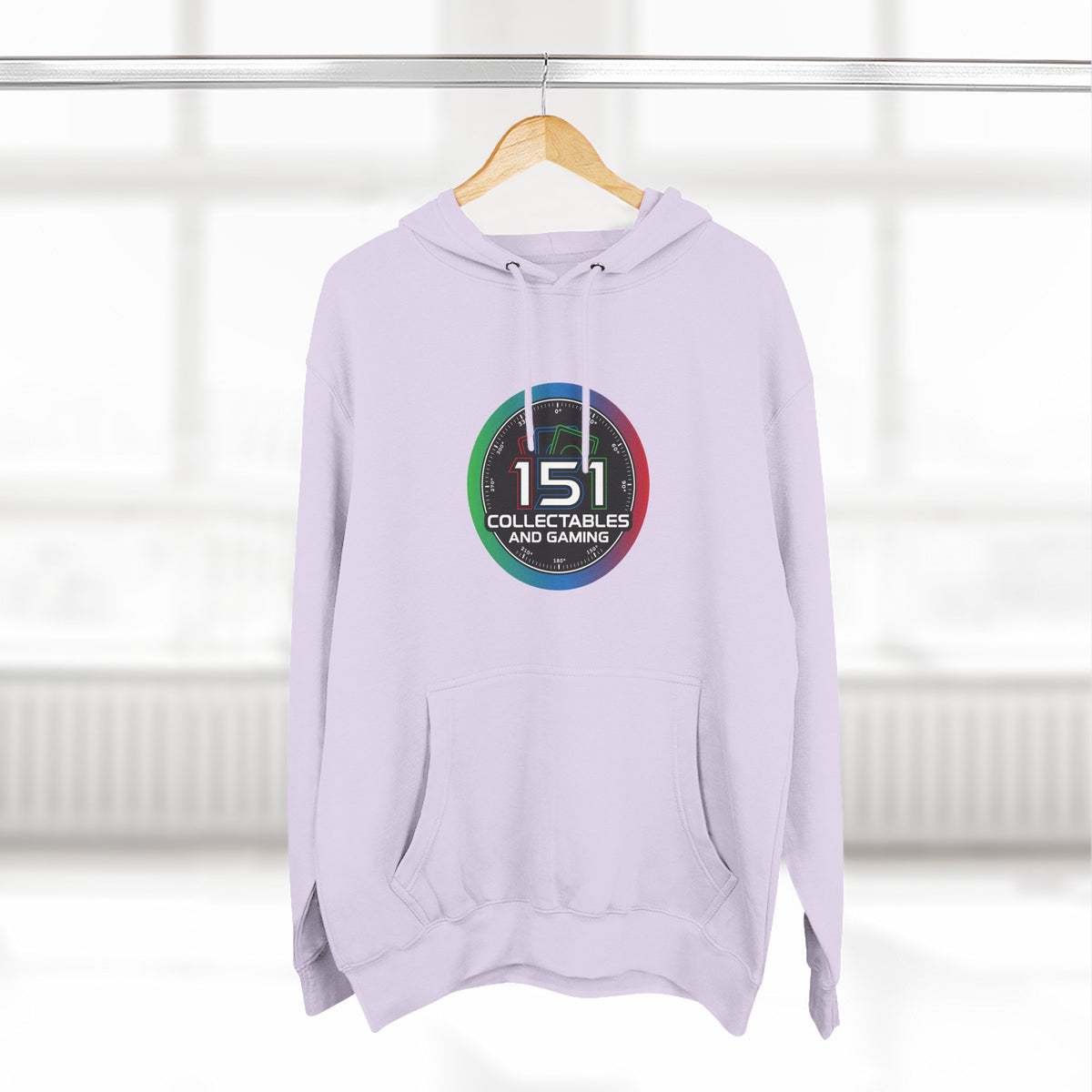 Three-Panel Fleece Hoodie In White | Retro Circle Logo