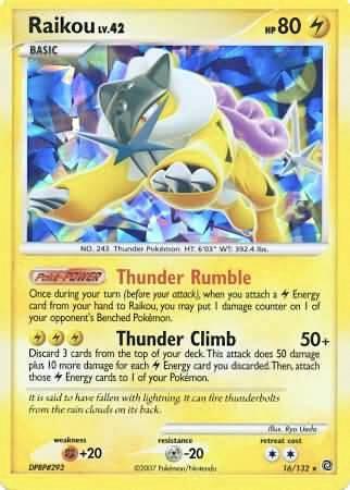 Raikou - 16/132 (Cracked Ice Holo) - Miscellaneous Cards & Products (MCAP)