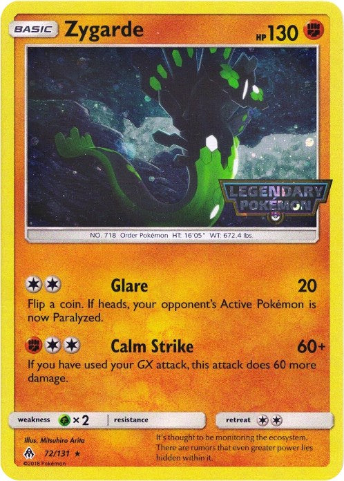 Zygarde - 72/131 (Cosmos Holo)