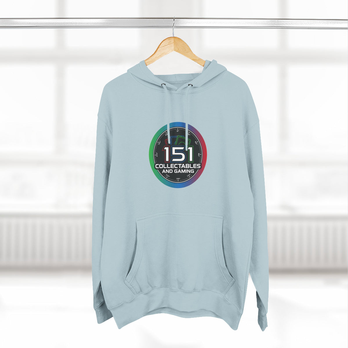 Three-Panel Fleece Hoodie In White | Retro Circle Logo