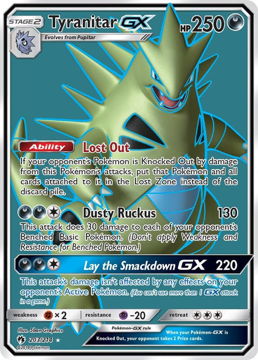 Tyranitar GX (Full Art) - SM - Lost Thunder (SM8) [LP]