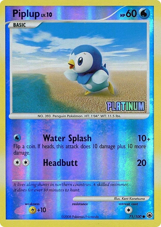 Piplup - 71/100 [Platinum] - Burger King Promos (BKP) [MP]