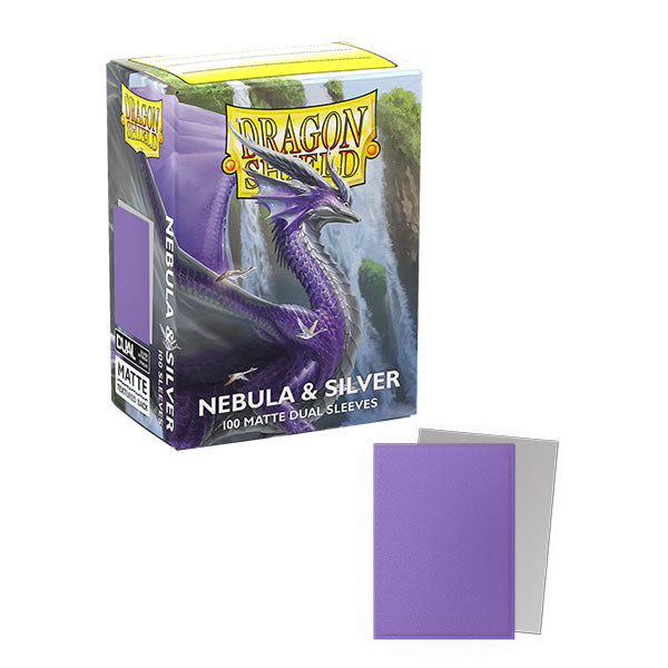 Dragon Shield Sleeves: Standard DUAL- Matte Nebula & Silver (100 ct.)