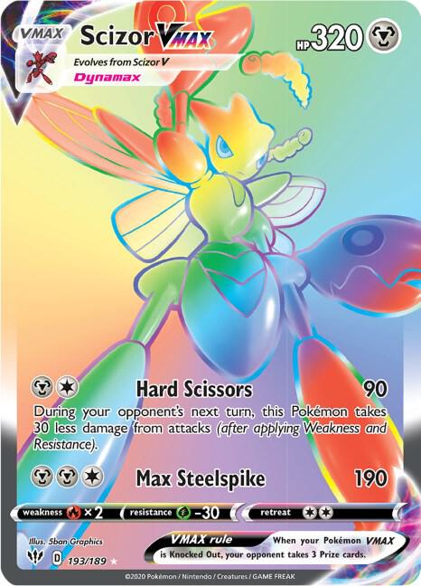 Scizor VMAX (Secret) - SWSH03: Darkness Ablaze (SWSH03)