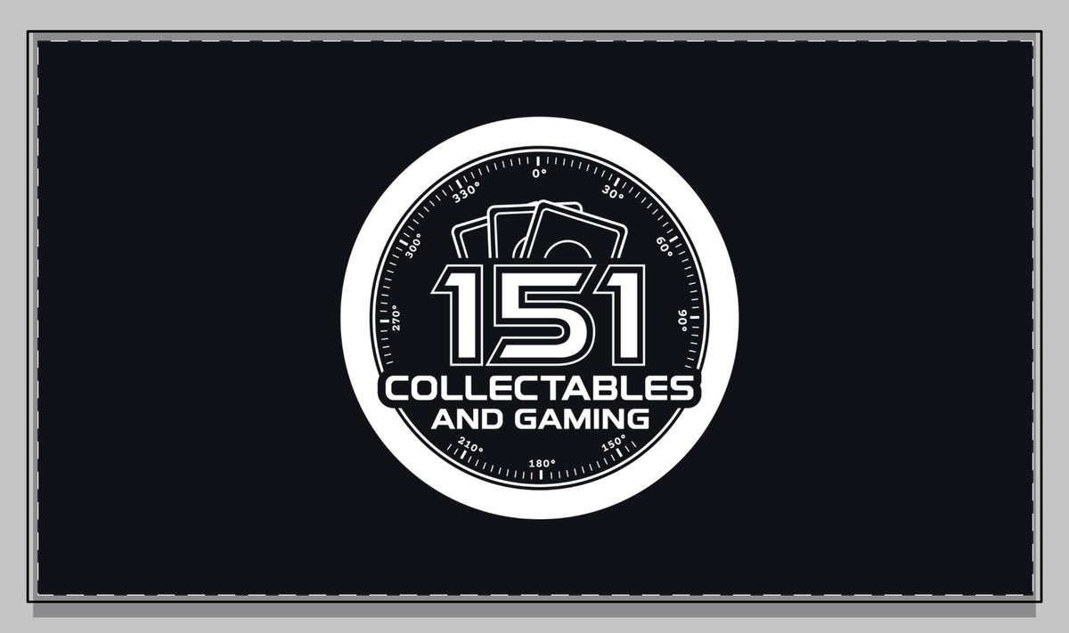 Black Stitched Edge Desk Mat w/ White Logo