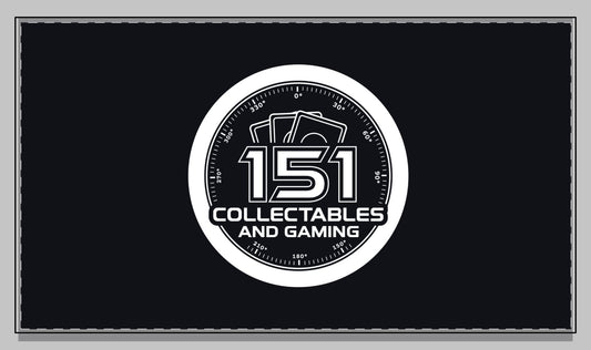 Black Stitched Edge Desk Mat w/ White Logo