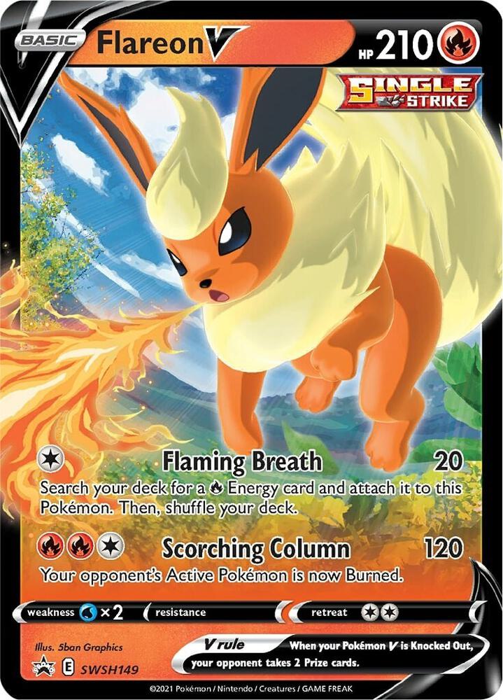 Flareon V - SWSH149 - SWSH: Sword & Shield Promo Cards (SWSD) [LP]