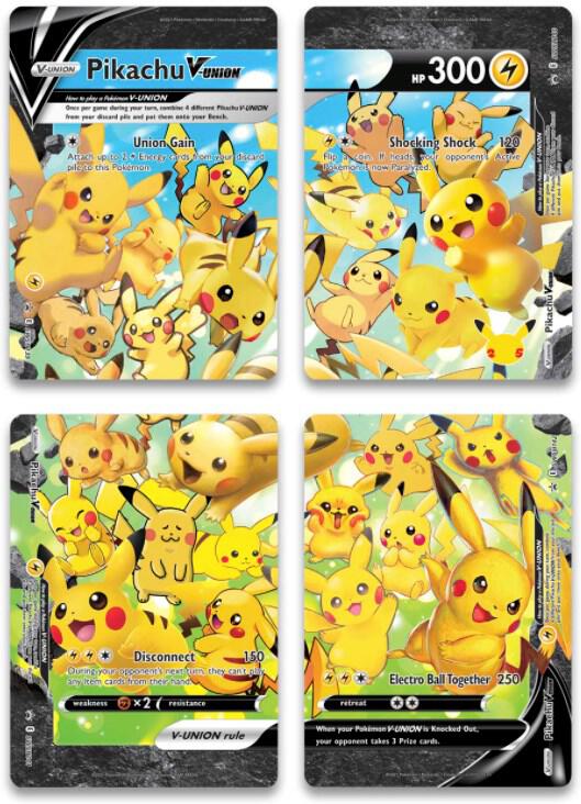 Pikachu V-Union [Set of 4] - SWSH: Sword & Shield Promo Cards (SWSD)