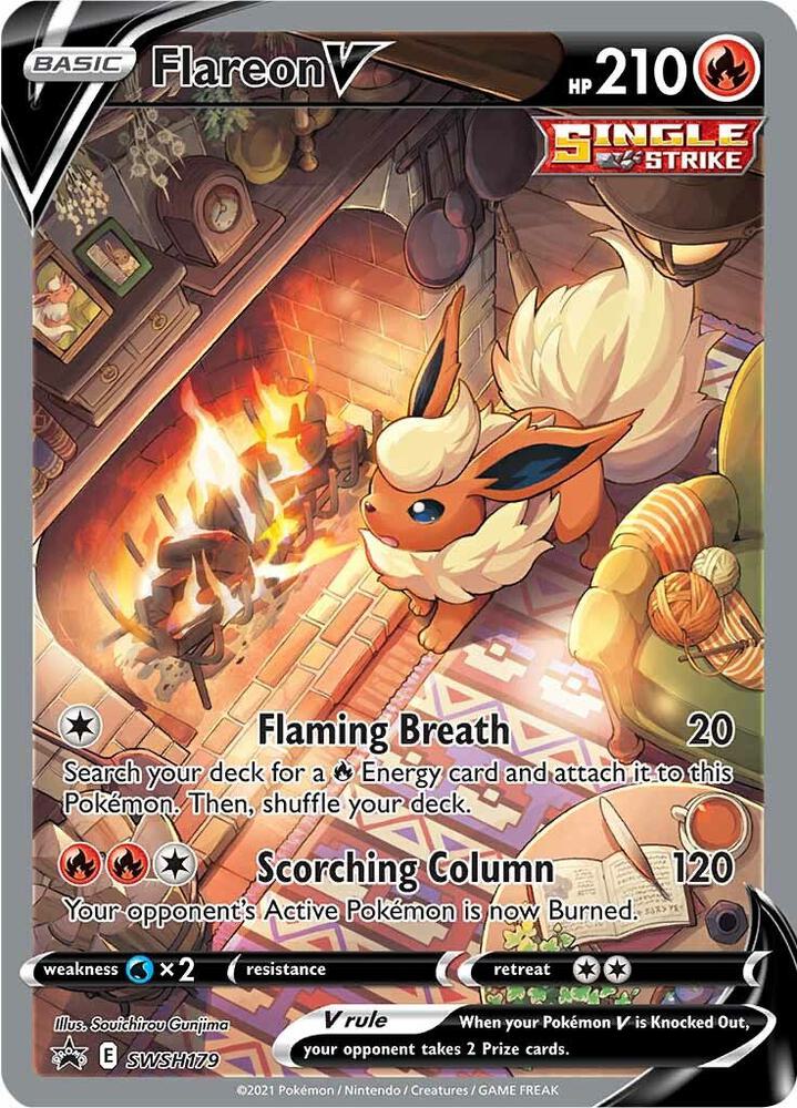 Flareon V - SWSH179 - SWSH: Sword & Shield Promo Cards (SWSD) [LP]