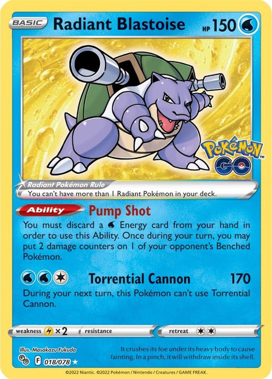 Radiant Blastoise - Pokemon GO (PGO)