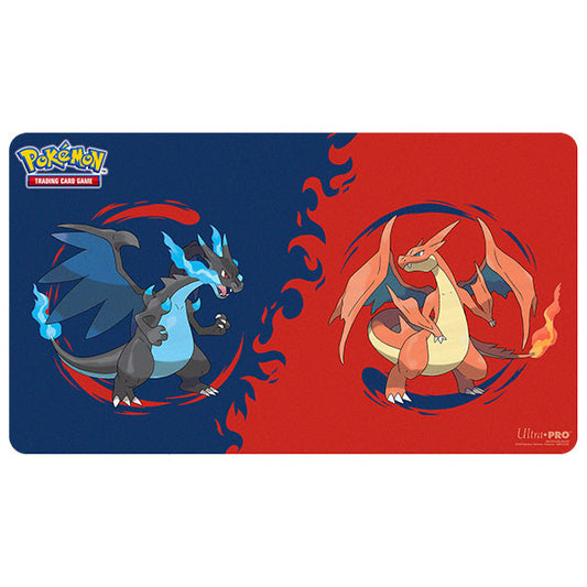 Playmat: Pokemon- Mega Charizard X and Mega Charizard Y