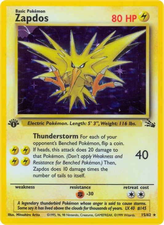 Zapdos (15) - Fossil (FO) [LP] [Unlimited]