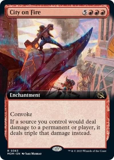 City on Fire (Extended Art) - March of the Machine (MOM) [Foil]