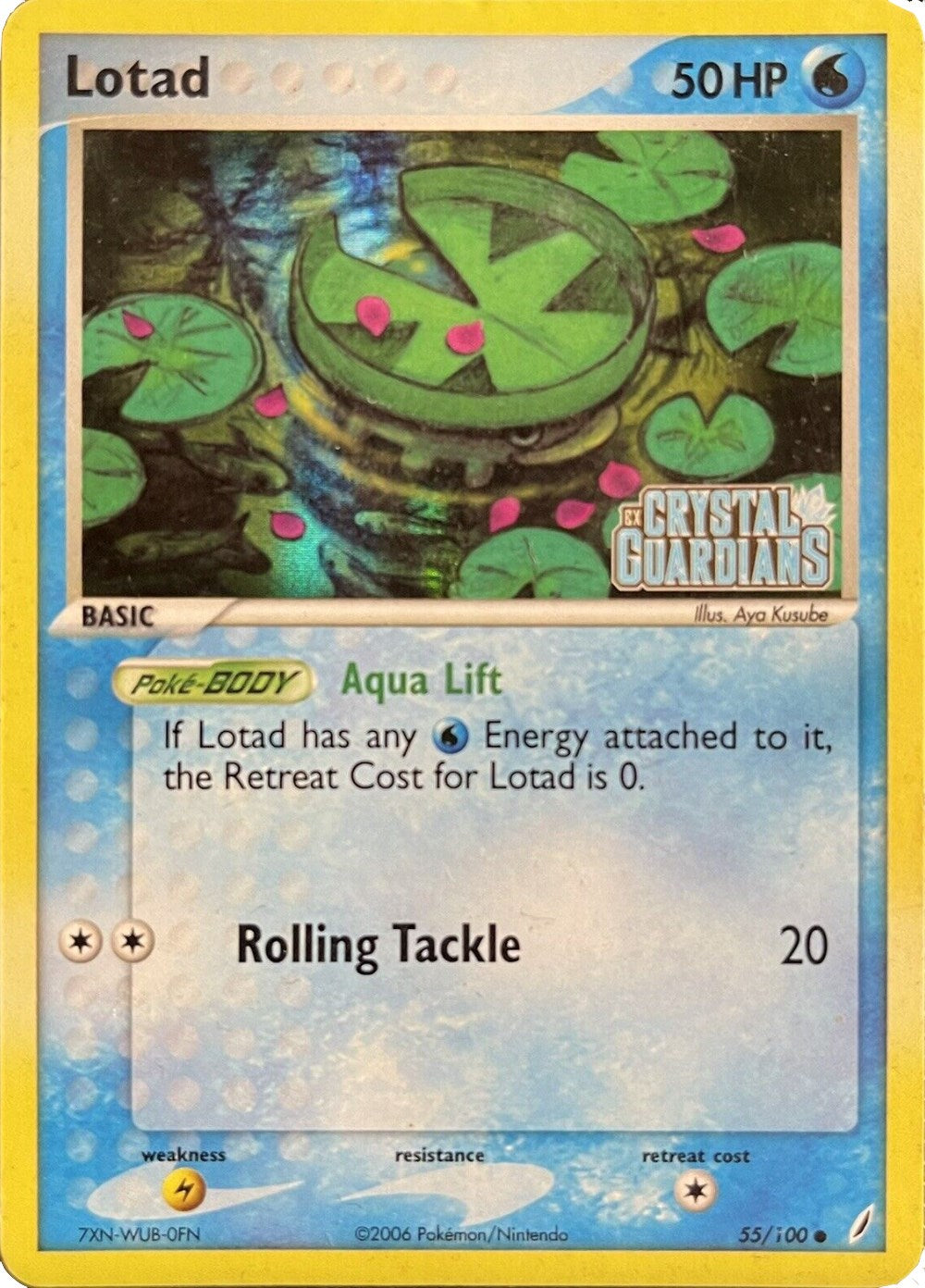 Lotad - 055/100 (EX Crystal Guardians Reverse Holofoil)