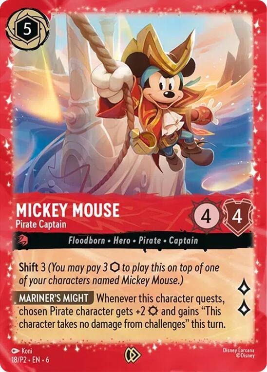 Mickey Mouse - Pirate Captain - Disney Lorcana Promo Cards (DLPC)