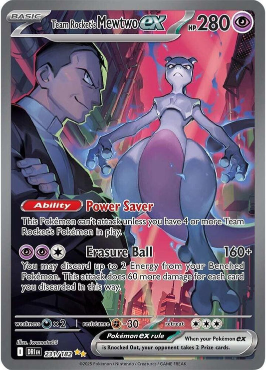Team Rocket's Mewtwo ex - 231/182 - SV10: Destined Rivals (DRI)