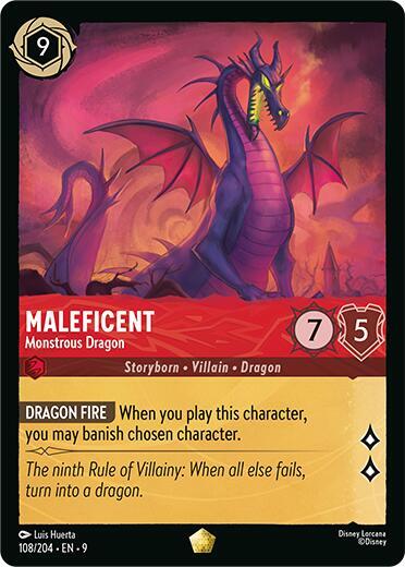 Maleficent - Monstrous Dragon - Fabled (9) [Cold Foil]