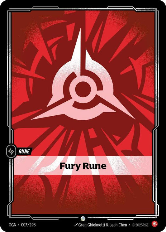 Fury Rune - Riftbound Organized Play Promotional Cards (OPP)