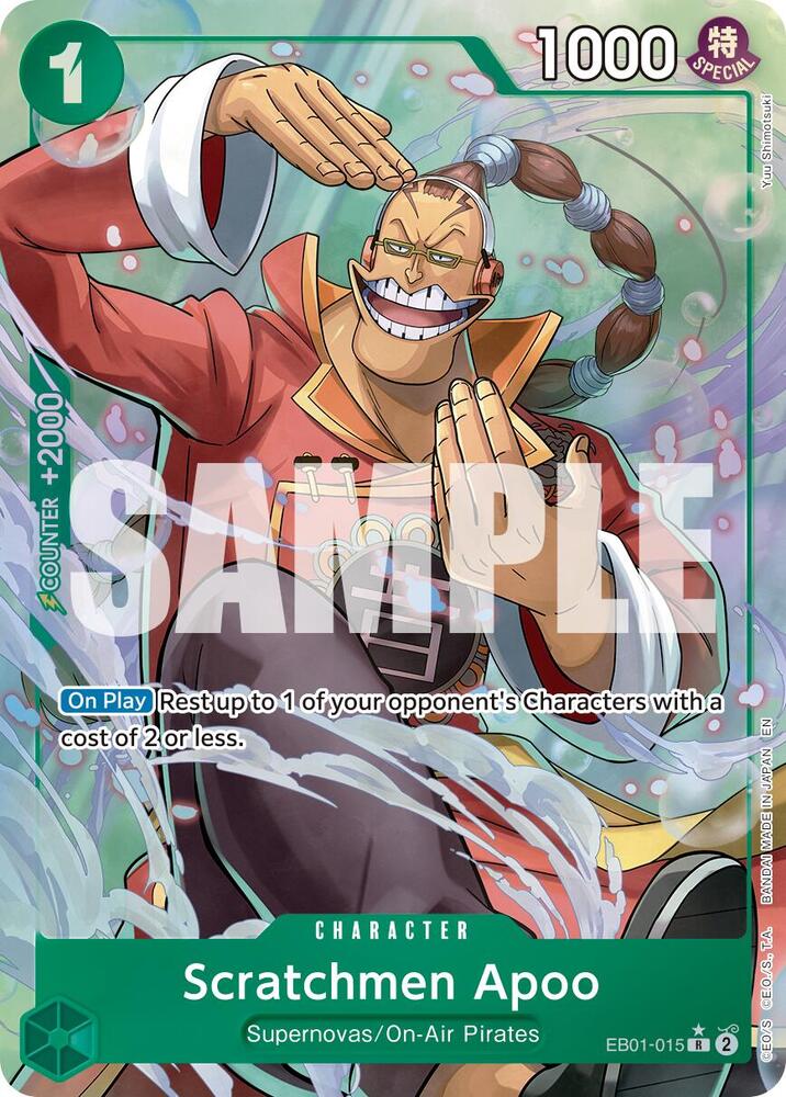 Scratchmen Apoo - EB01-015 (Alternate Art) - Premium Booster -The Best- Vol. 2 (PRB-02)