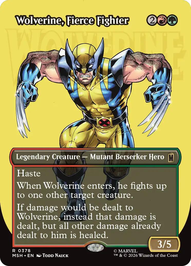 Wolverine, Fierce Fighter (Borderless) [MSH - 378]