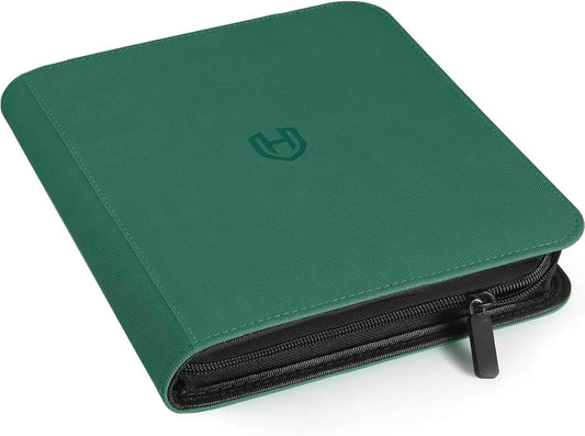 Binder: Textured Zipper 9-Pocket [Green]