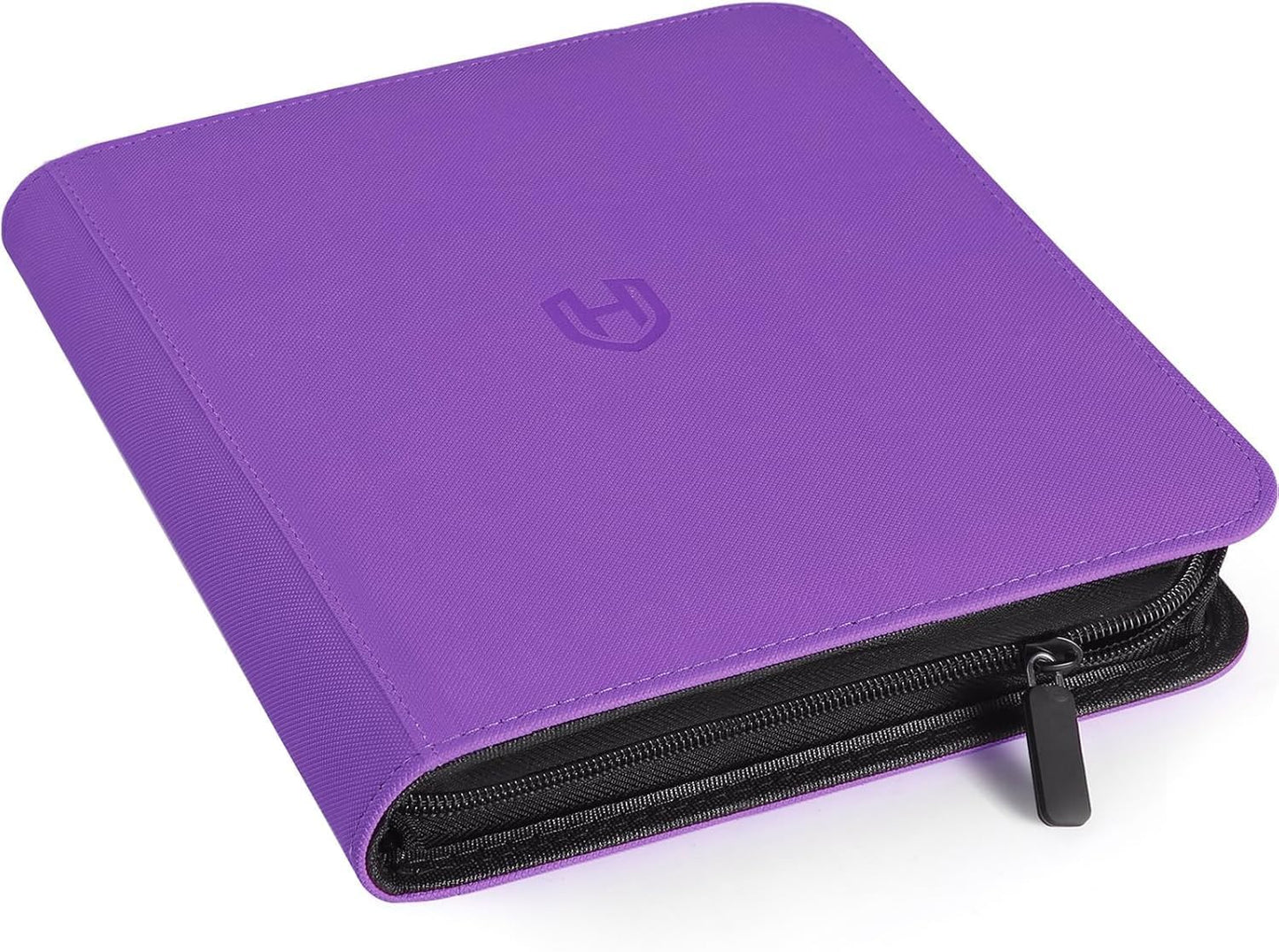 Binder: Textured Zipper 9-Pocket [Purple]