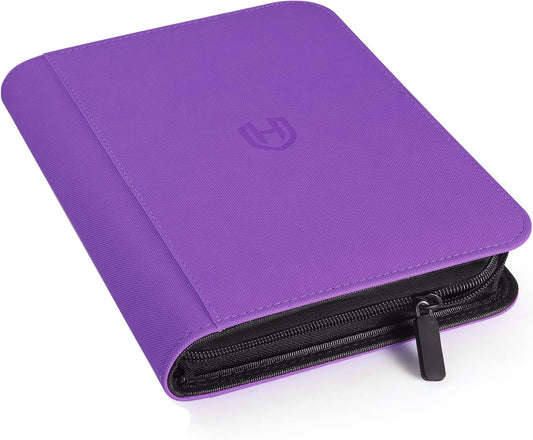 Binder: Textured Zipper 4-Pocket [Purple]