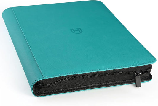 Binder: Textured Zipper 9-Pocket [Teal]