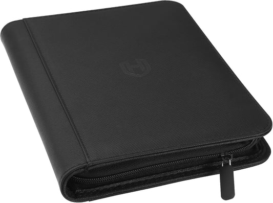 Binder: Textured Zipper 4-Pocket [Black]