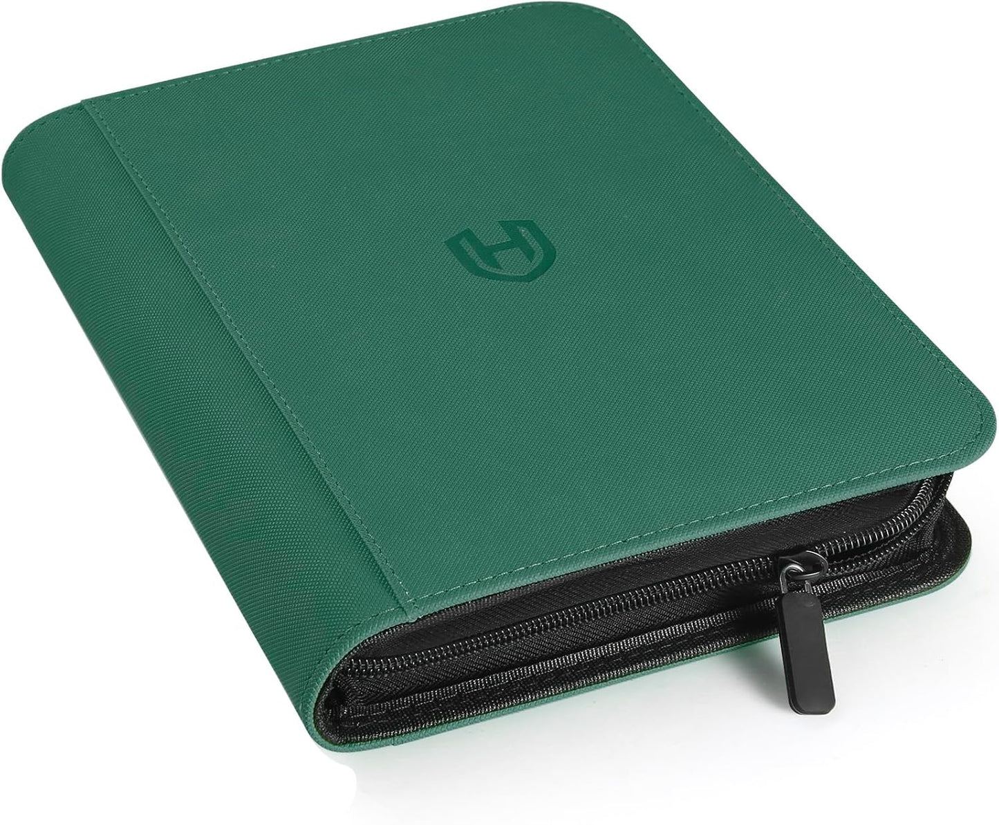Binder: Textured Zipper 4-Pocket [Green]