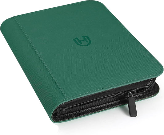Binder: Textured Zipper 4-Pocket [Green]