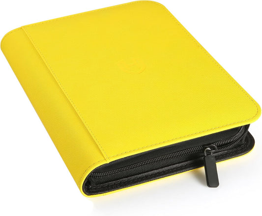 Binder: Textured Zipper 4-Pocket [Yellow]