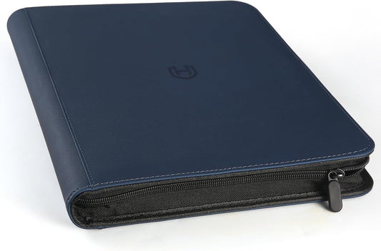 Binder: Textured Zipper 9-Pocket [Navy]