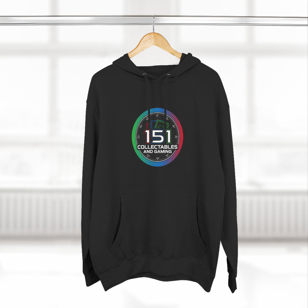 Three-Panel Fleece Hoodie In White | Retro Circle Logo